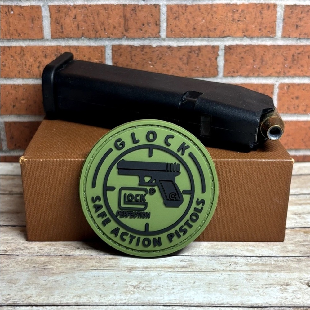 PVC Gun Glock Patch - Tactical Morale Patch - Handgun Hook Backed Glock Patch - Picture 2 of 4